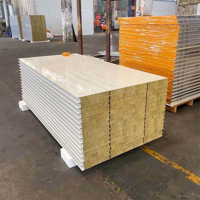 42mm rock wool sandwich panel wall high density rock wool panel for cold room