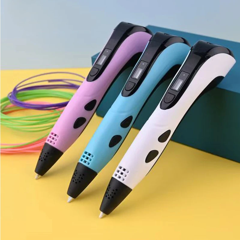 2025 NEW Model 3D Printing Pen With 10colors*5m PLA Filament Refill and Stencil DIY 3 D Printer Drawing Pens