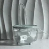 Small PET Round Green Lid Crystal Tube Water Dispenser