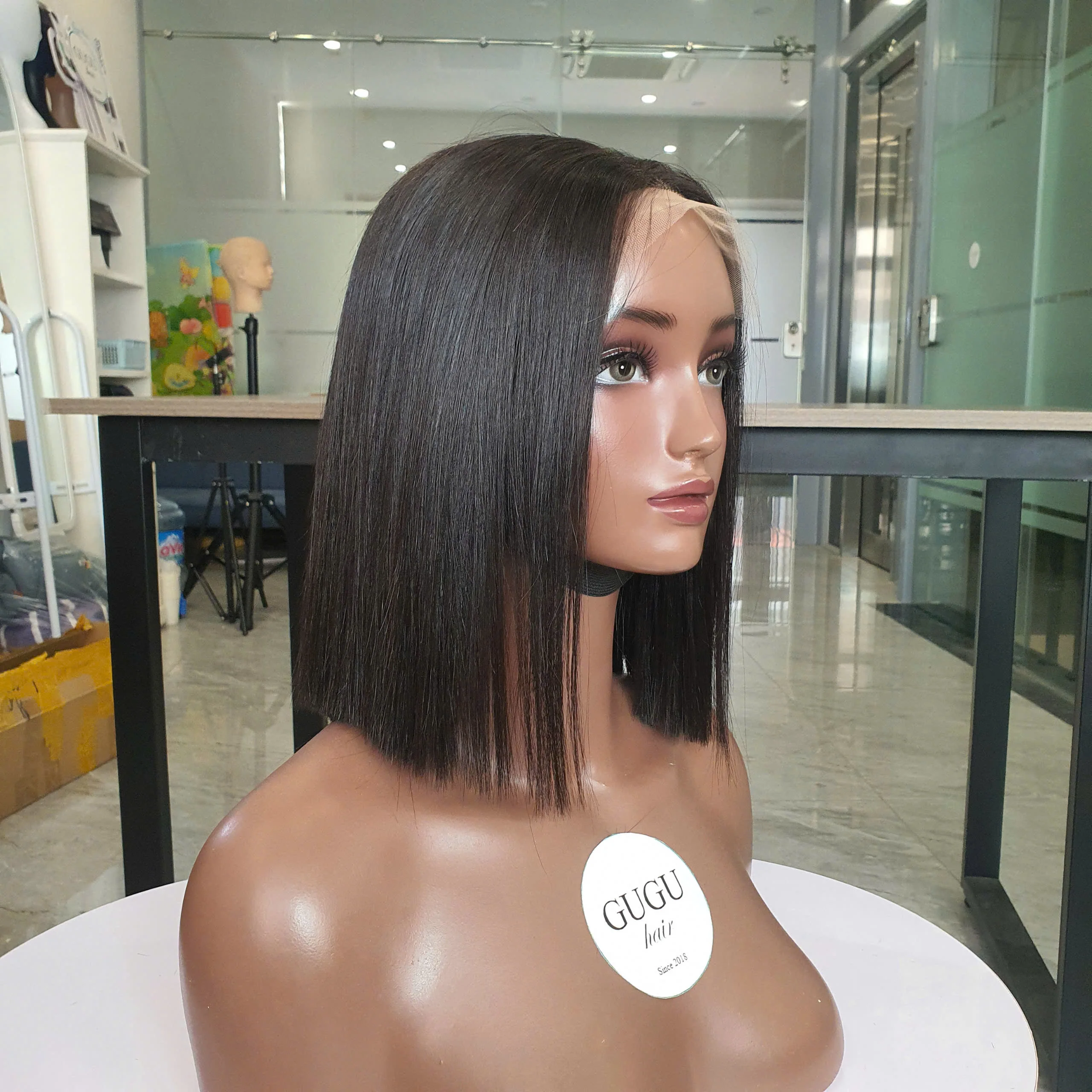 Blk bone straight blunt cut bob  wig Must-Have Bone Straight Bob Wig for Stunning Style | TikTok main image 2