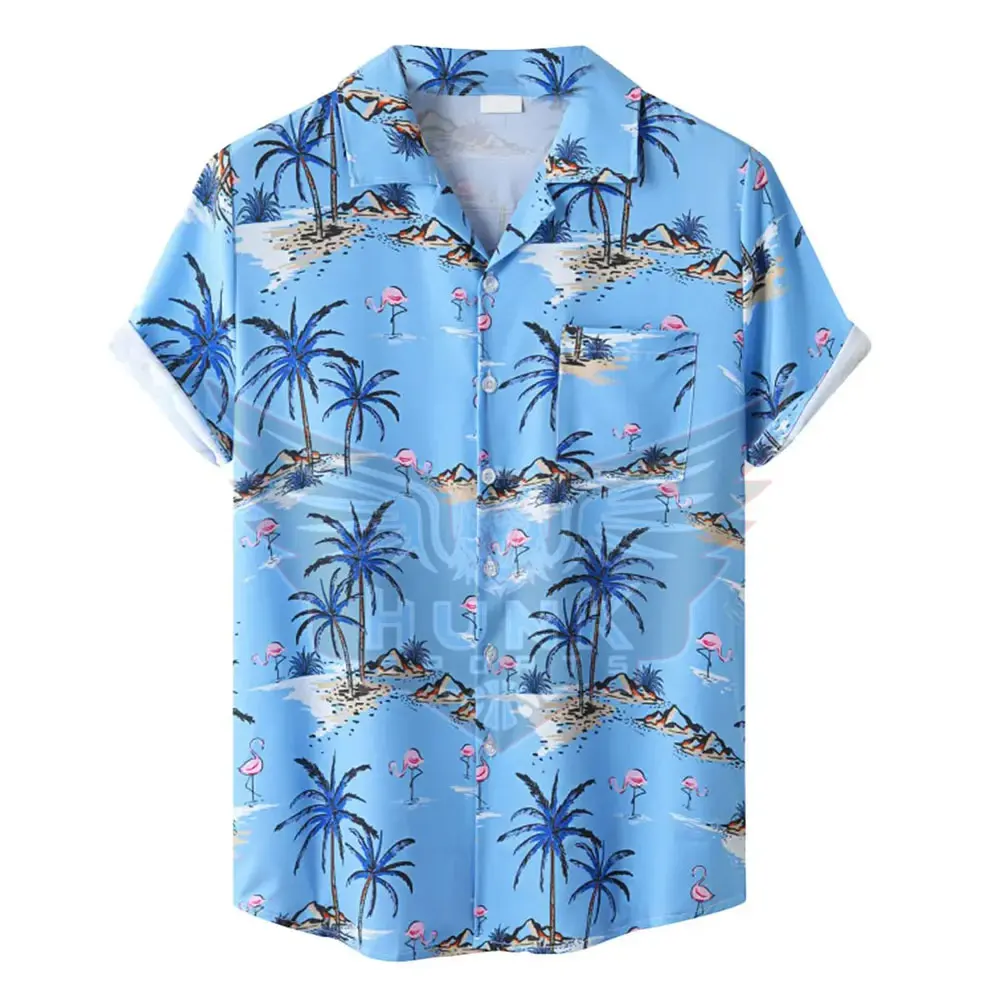 Summer Custom Digital Print Hawaiian Shirt And Shorts Set Casual Loose ...