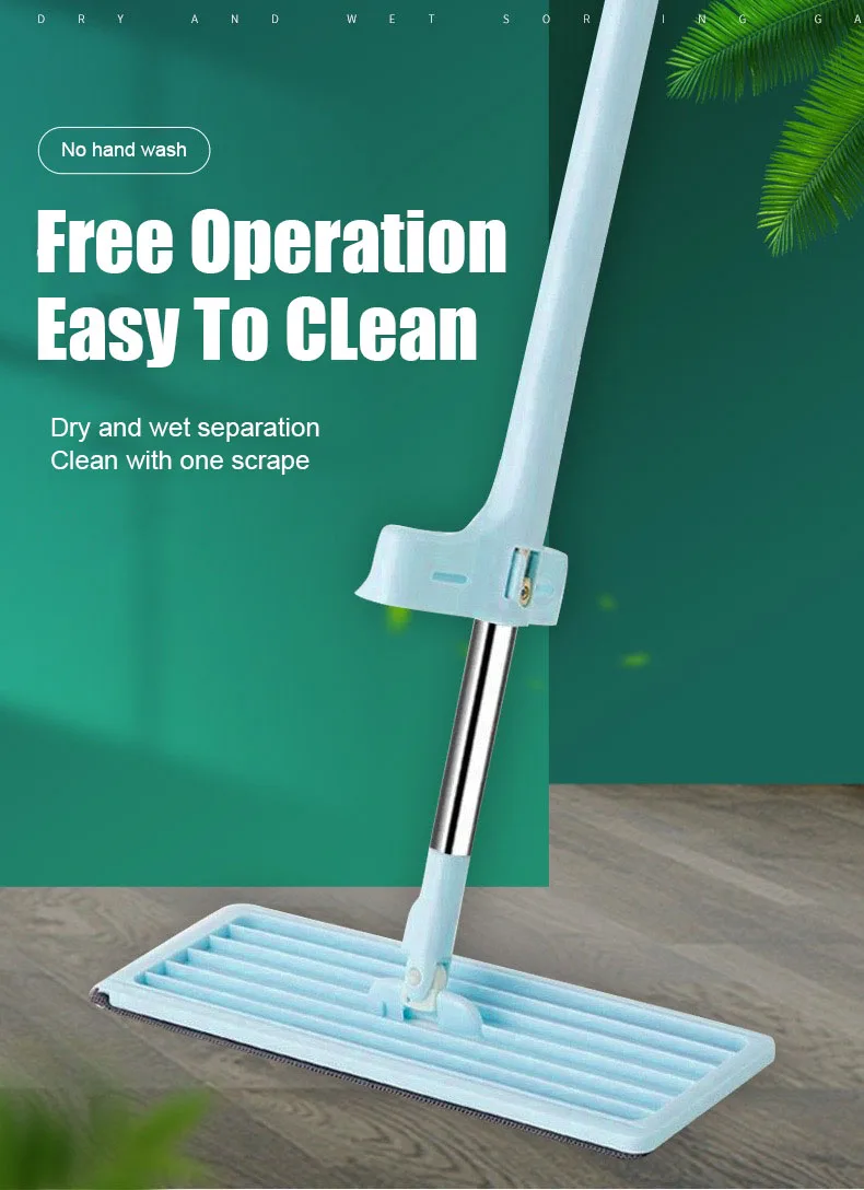 Cleaning Tool Free Hand Washing Stainless Steel Handle Cleaning Mops