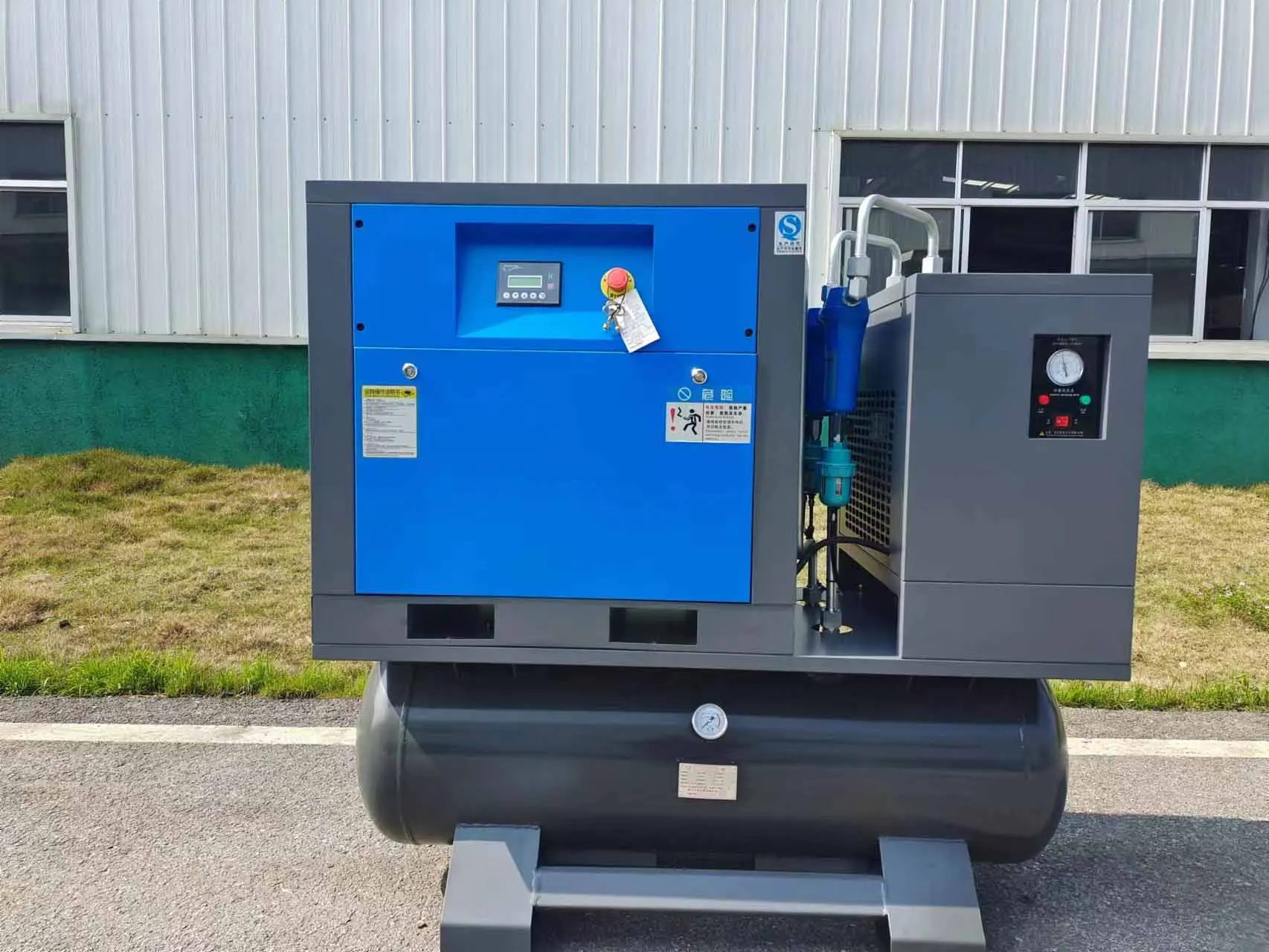 Industrial 4 in 1 Air Compressor Machine 7.5kw 10hp 8Bar 1.0Mpa Low ...