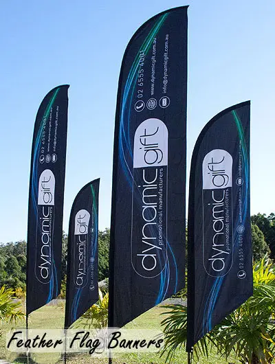 Customizable Advertising Stands - Teardrop & Feather Flags