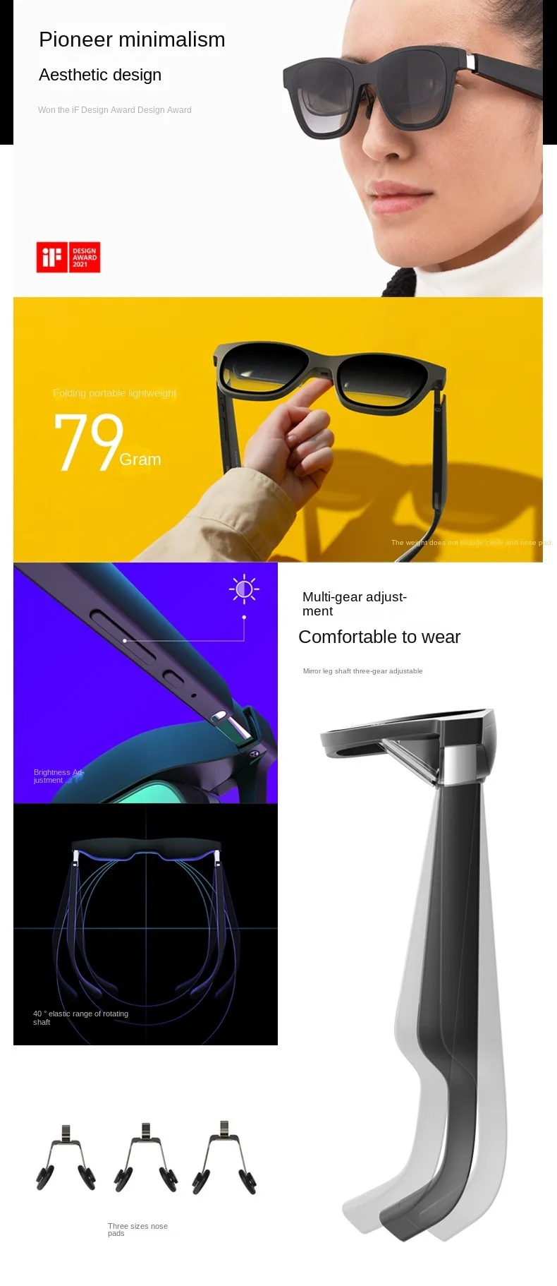 Xreal(Nreal) Air Smart AR Glasses RTS For Android HD Private Giant Screen Viewing Mobile Computer Screen Projection Game Glasses