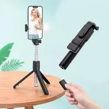 2024 Hot Selling Selfie Stick Tripod Mini Flexible Extendable Rotating Phone Stand Tripod Phone Holder With Remote detail image