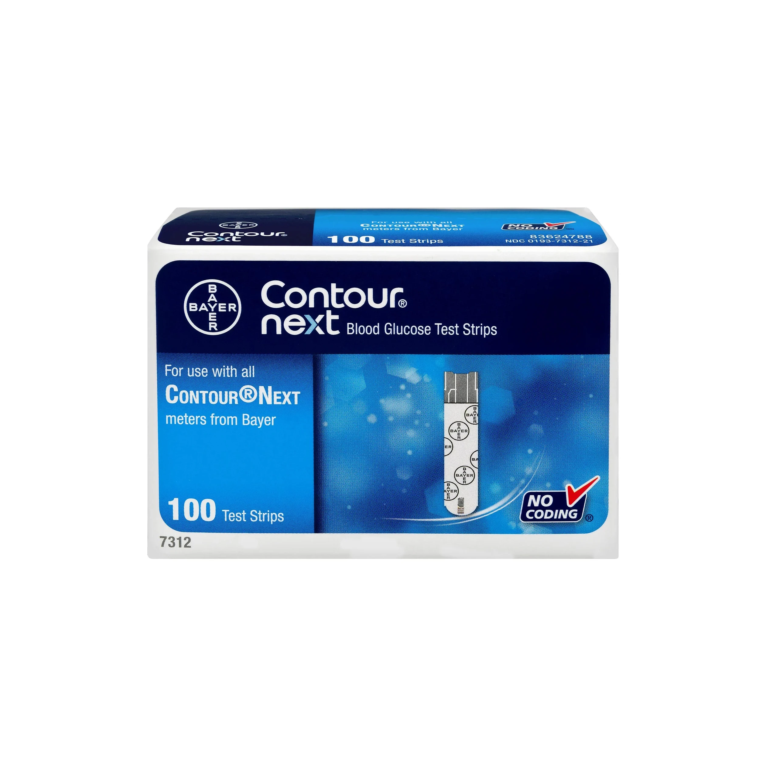 Bayer Contour Next Test Strip Blue Blood Glucose Test Strip (50 Count