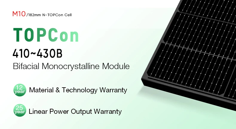 Topcon 430w Bifacial Monocrystalline Module 410watt 420w 430w Double ...