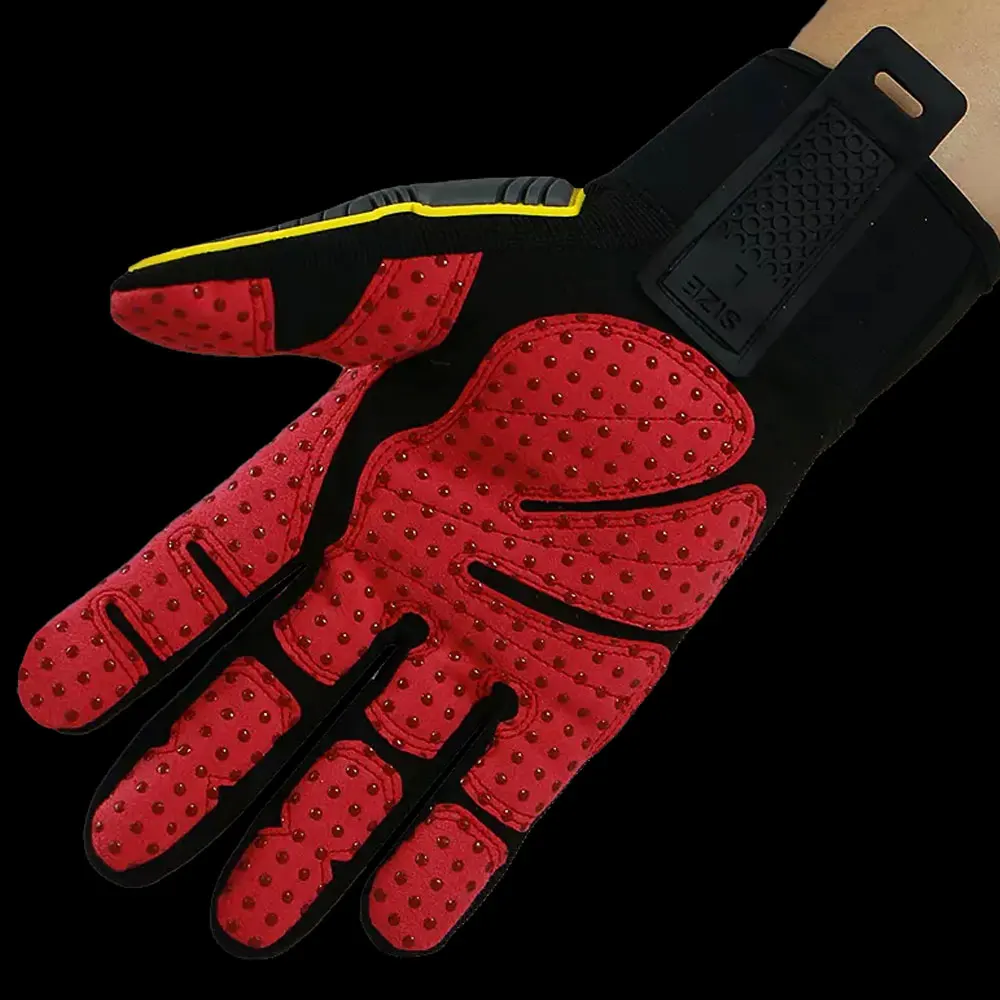 High Quality Oil And Gas Oilfield Impact Gloves Cotton Palm With Full