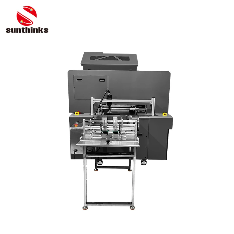 Sunthinks Single Pass UV Ink Plastic Printer Acrylic Flatbed Inkjet UV Printer Single Pass UV Label Printer