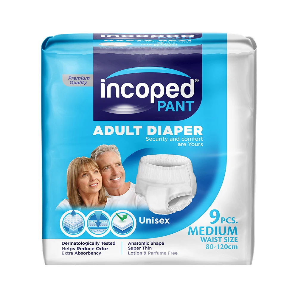 Disposable Incoped Pant Unisex Adult Diaper Medium Large And Ex Large
