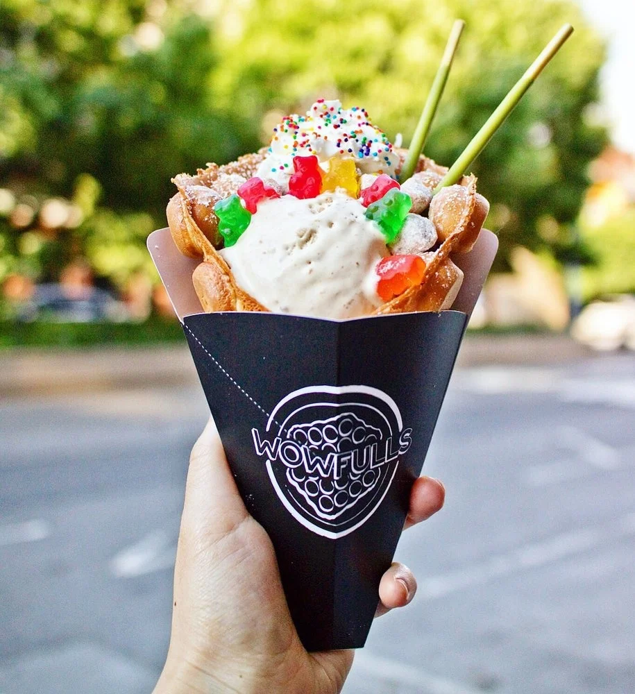 Bubble Waffle Paper Cone Box With Ice Cream Cup Waffle Box Packing Wax Coated Paper Box for Waffle Packing