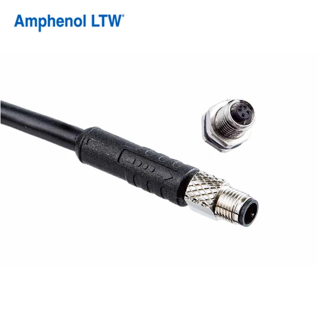 Amphenol IP67 4 Pin Female Metal Non-shielded Waterproof Connector M
