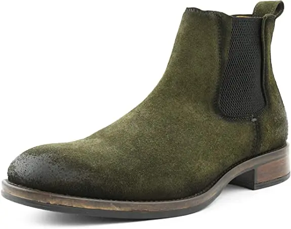 olive green chelsea boots men