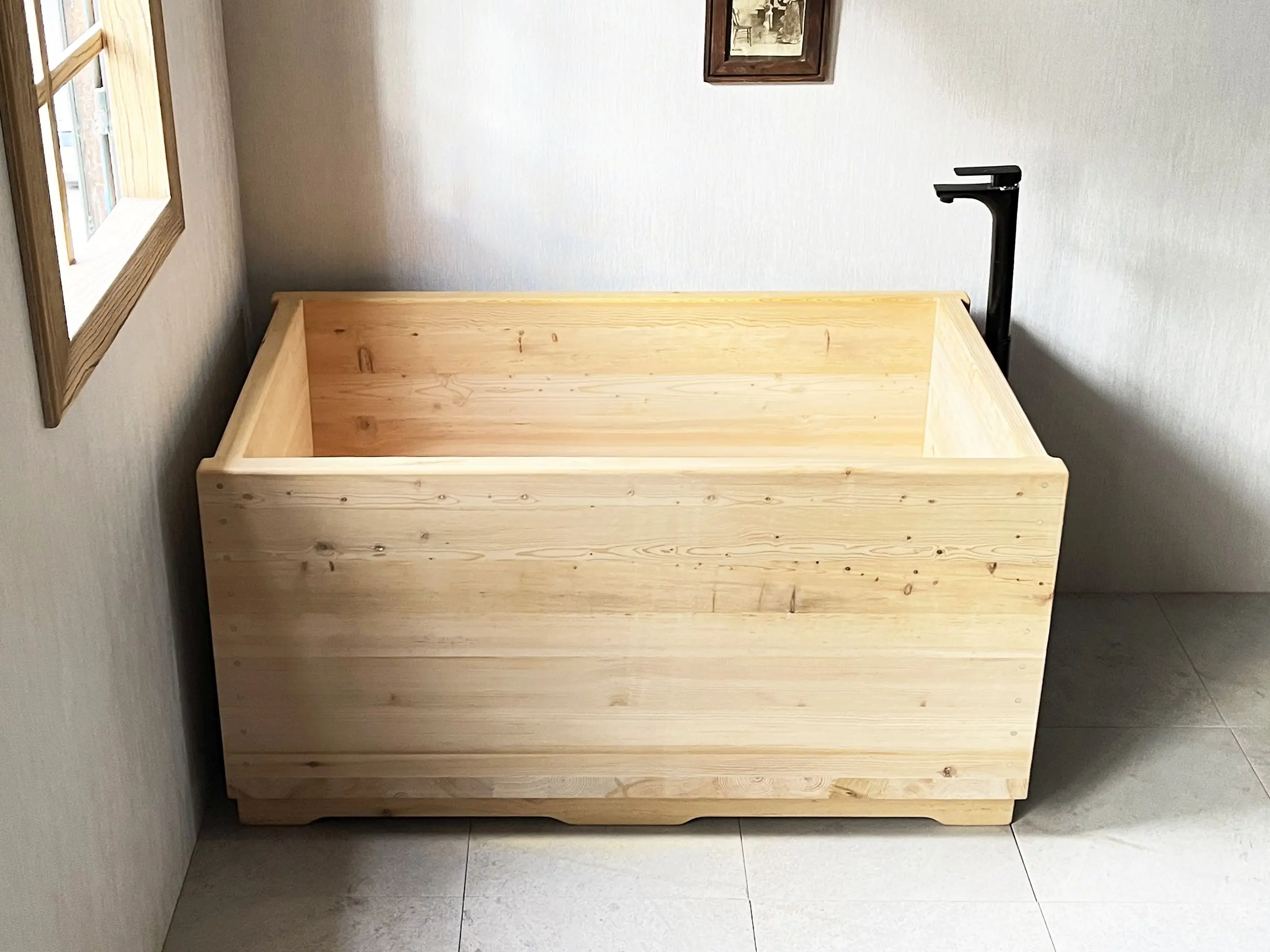 Ofuro Wooden Soaking Japanese Bathtub Cedar Wood Custom Size Hottub