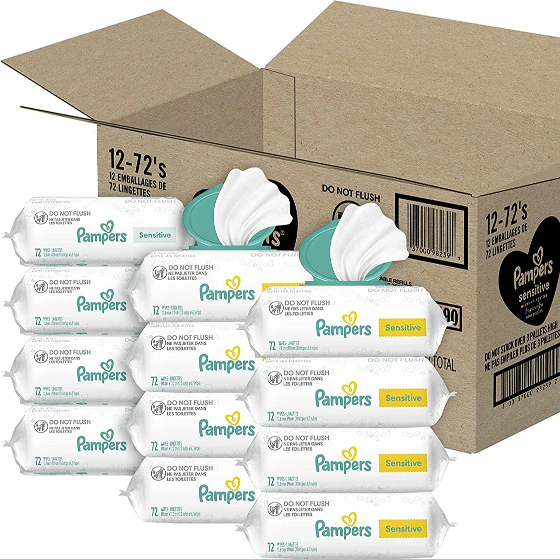 100 Quality Pampersing Sensitives Basedbaby Diapers Wipess