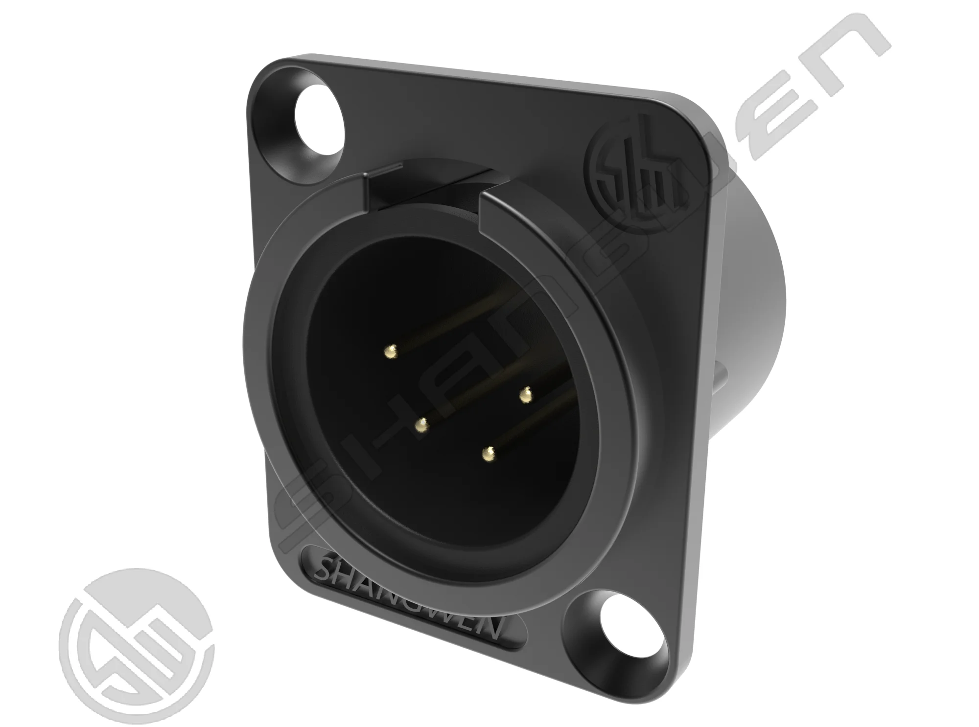 New IP40 Indoor Audio Video Cable Connector XLR 4 Pin Female Socket with Solder Adapter Male Socket Xlr Connector