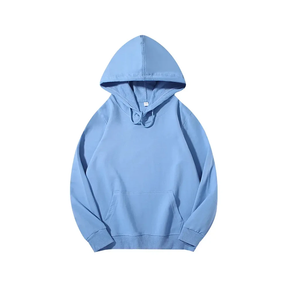 26 Colors Spring Autumn Pure Color Cotton Spandex Hoodie Men Women ...