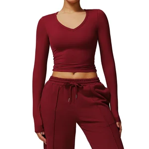 Long Sleeve Super Stretchy Breathable Yoga Shirt Woman Casual Running Sports Long Sleeve Fitness Workout Activewear Clothes