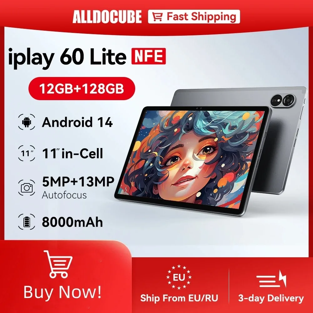 Alldocube Iplay 60 Lite Tablet 2-in-1 with 128GB ROM, 4GB RAM