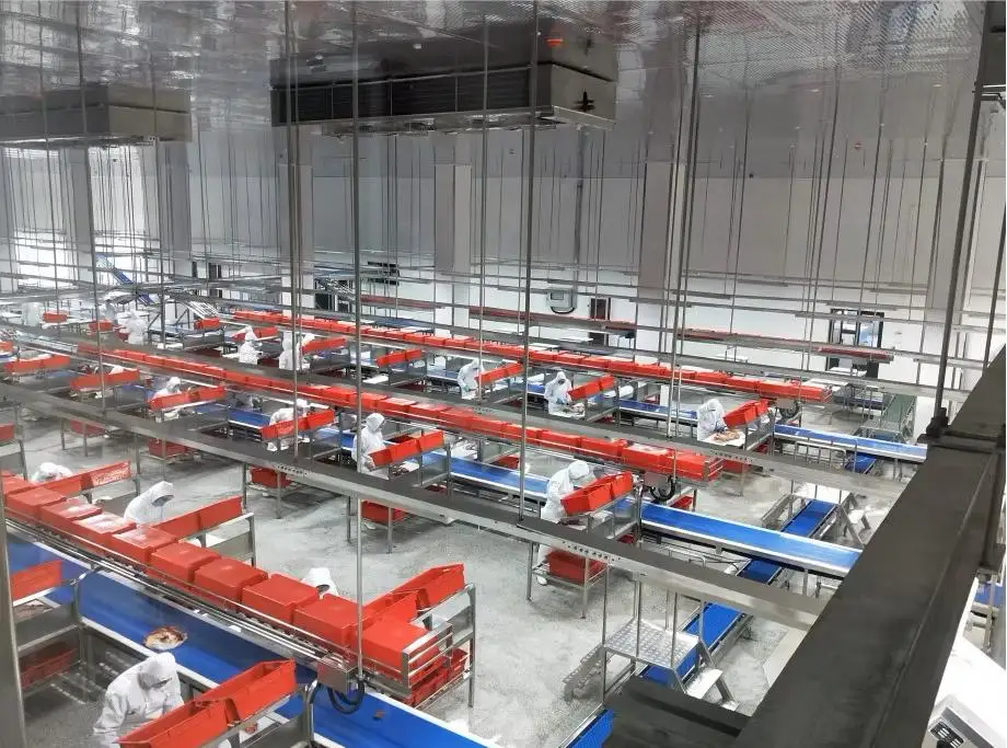 Industrial heavy duty PVC meat conveyor line food production line for food production