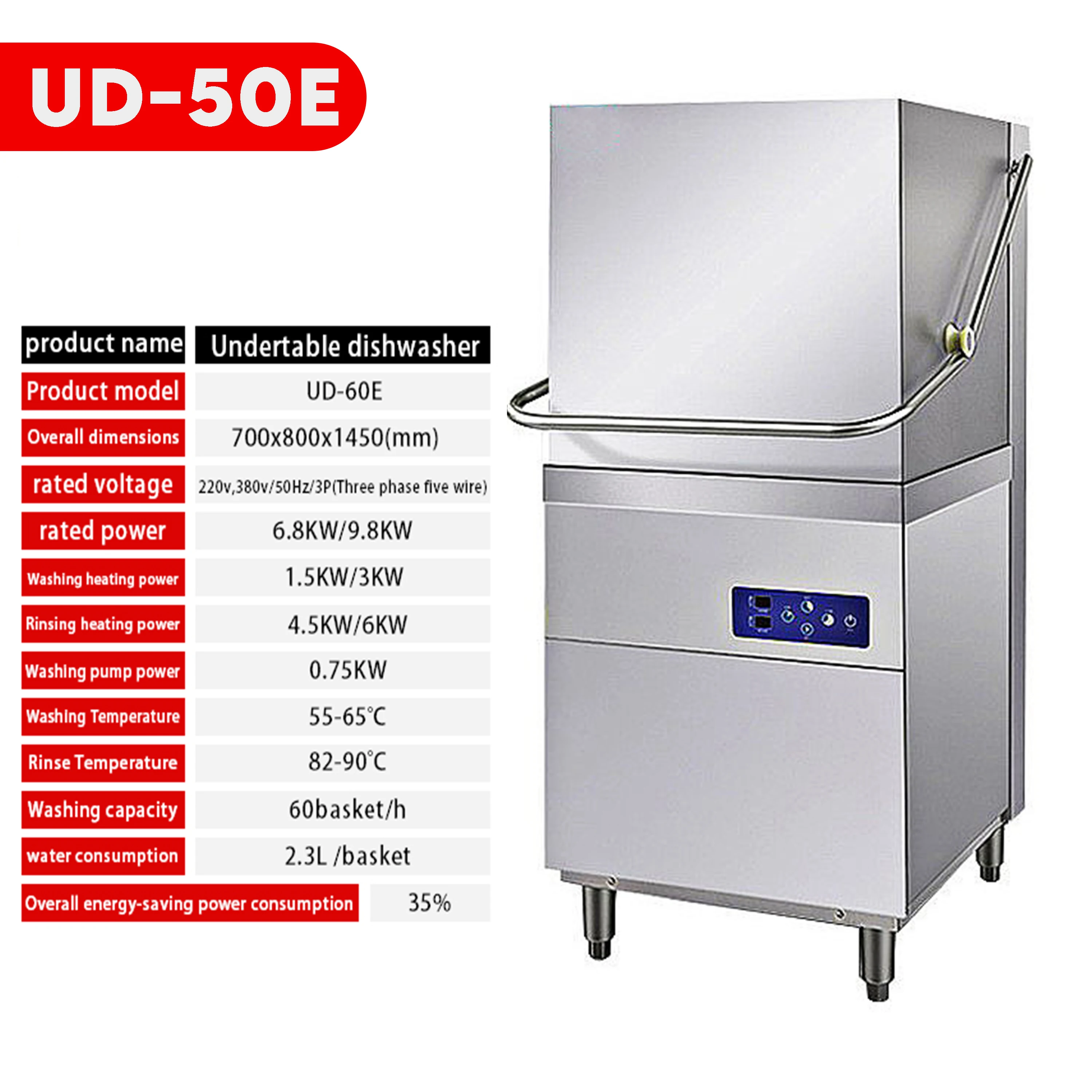 Jts Dishwasher Machine For Commercial Countertop Low Maintenance High