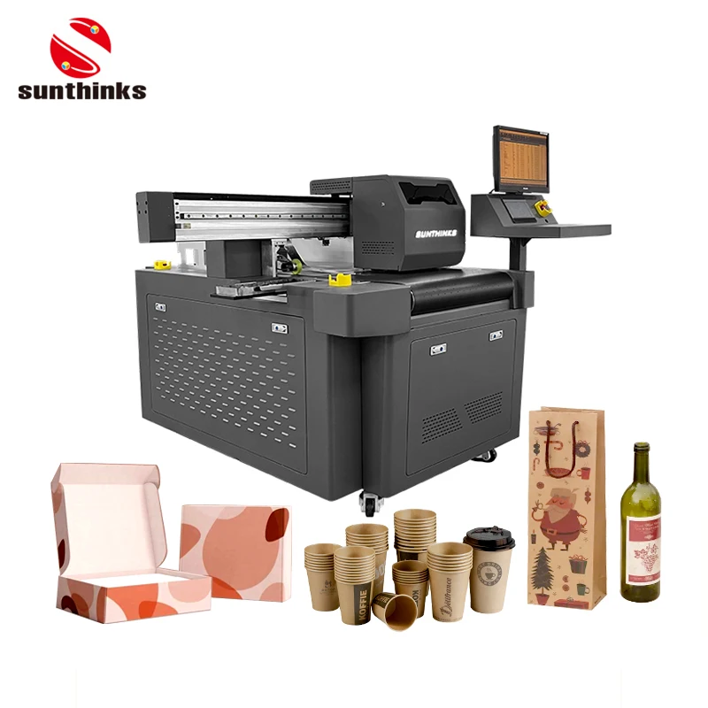 Sunthinks SC300 Mini A3 Digital Single Pass Printer for Paper Bags Paper Bowl Paper Cup Printing