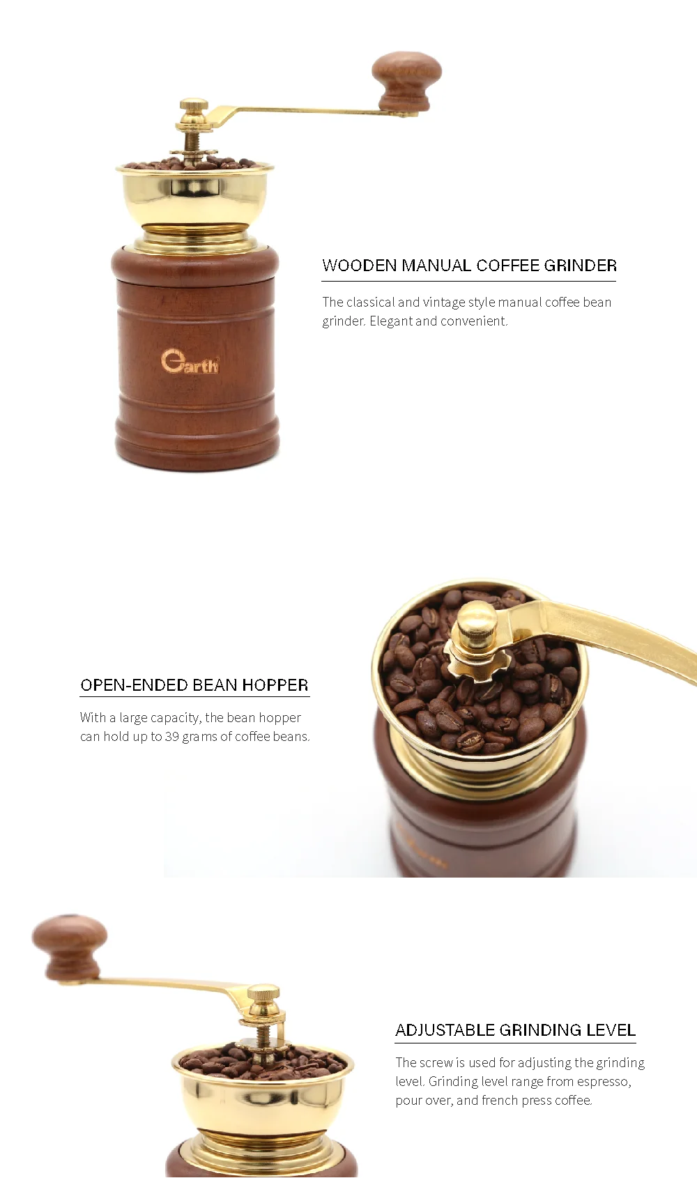 Wood Grain Manual Coffee Grinder Buy Wood Grain Manual Coffee Grinder