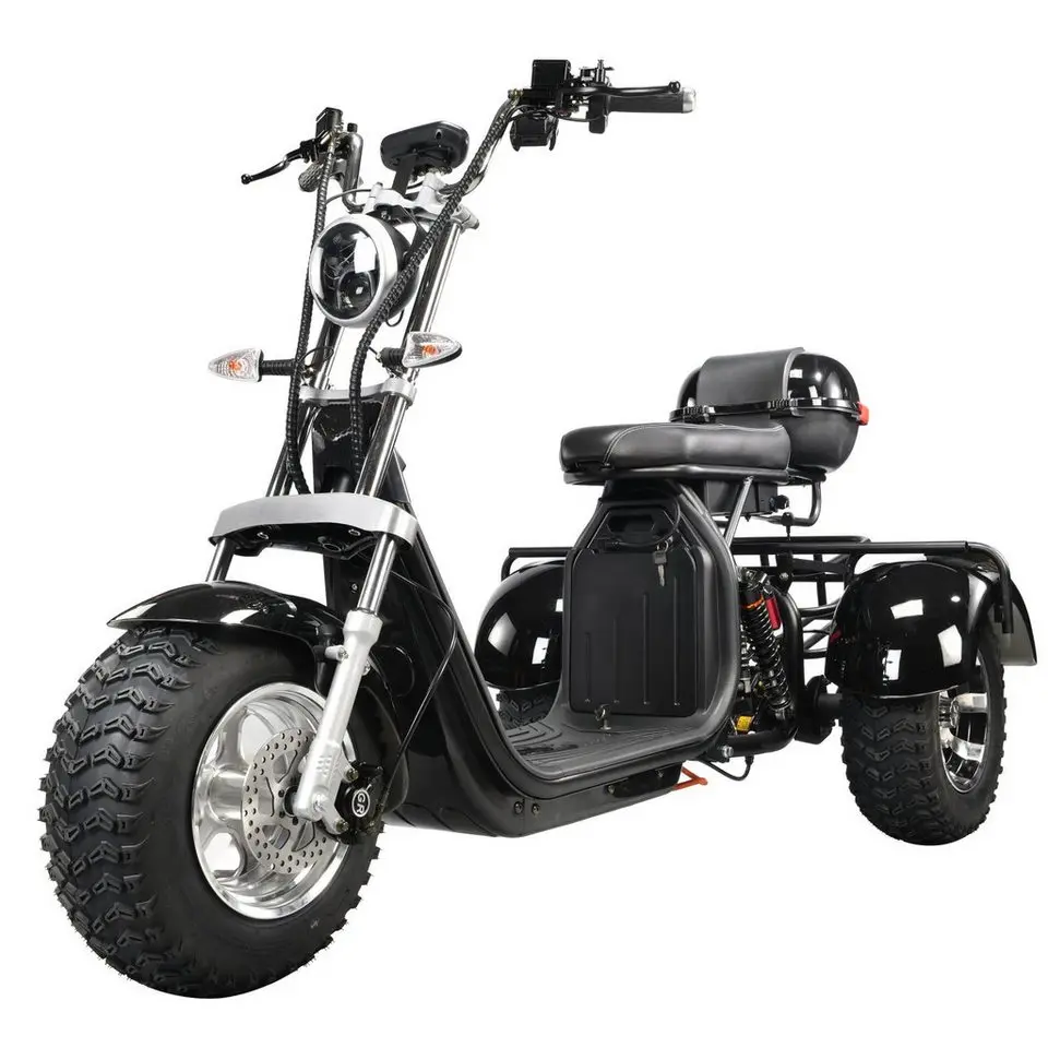 DOTMALL EHoodax 05WQ Electric Tricycles 18 Inch Fat Electric Scooter 2000W Motor 150KG Max Load 20000mAh Battery Black