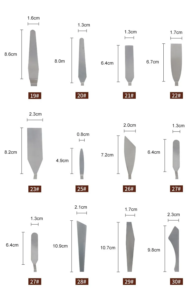 Phoenix 5420 30 Type Of Size Wood Handle Artist Stainless Steel Blade