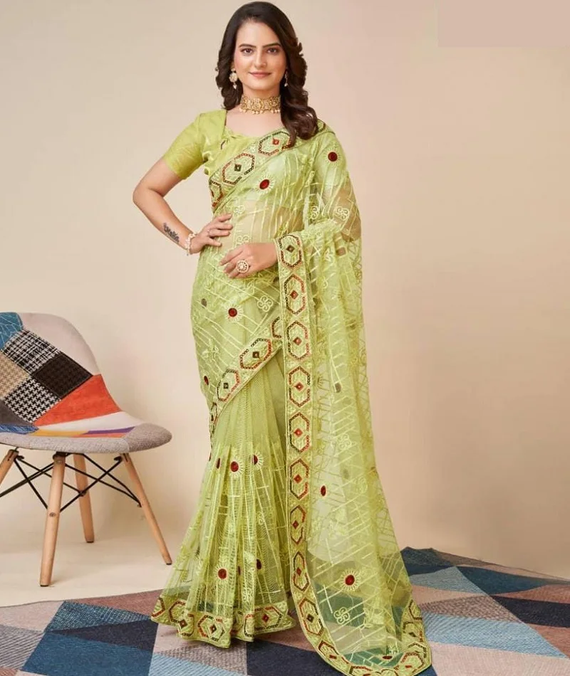 Indian and Pakistani Style Designer Soft Net Saree Women Muslim Dress Chiffon Fabric Lowest Price Salwar Kameez Suit and Gowns