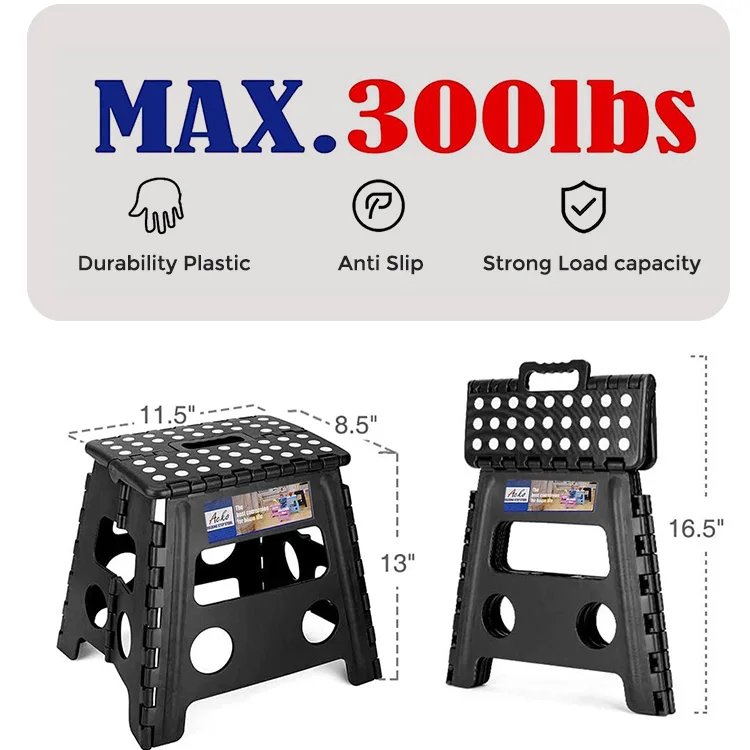 13 дюймовый складной ступенчатый стул для детей, складной ступенчатый стул для детей, черный, синий стул