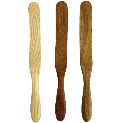 Handmade Kitchenware Item Wooden Spatula Wooden Spoons for Cooking in Variety Shapes Natural Red Wood Color