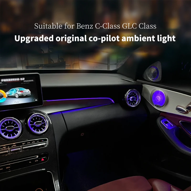 Luces LED Interiores Para Mercedes Clase C W205 / S205 (2014) - Iluminación De Pie, Espejo Y Maletero