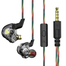 Colorful In-Ear Earphone New QKZ AK6-DMX Series 3.5mm HIFI Bass Game Headset Noise Cancelling Box Earbuds With Mic