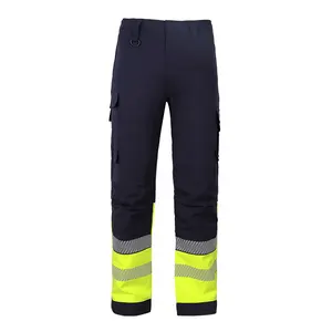 Men OEM&ODM High Visibility Modacrylic 4-way Stretch Workwear Fire Resistant FR Trousers Work Pant
