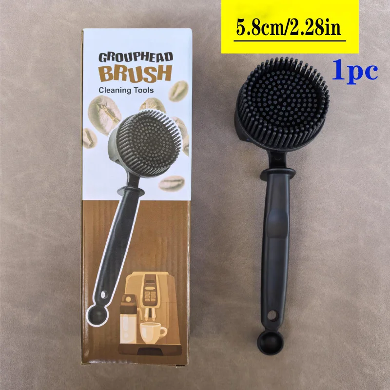 Coffee machine silicone cleaning brush coffee brush Long handle brewing head cleaning brush