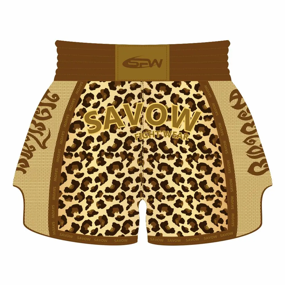 OEM Factory Muay Thai Shorts Custom Satin Kickboxing Trunks For Martial Arts Gym Fighting Practice fight trunks