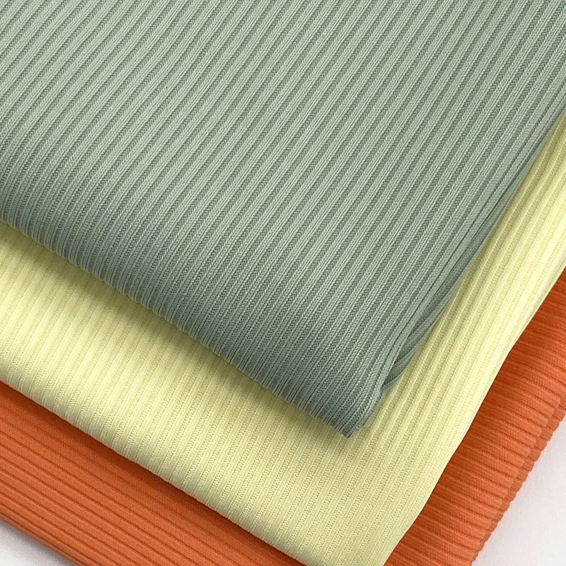 Custom High Quality 4 Way Stretch Beachwear Stripe Swimming Suit Fabric