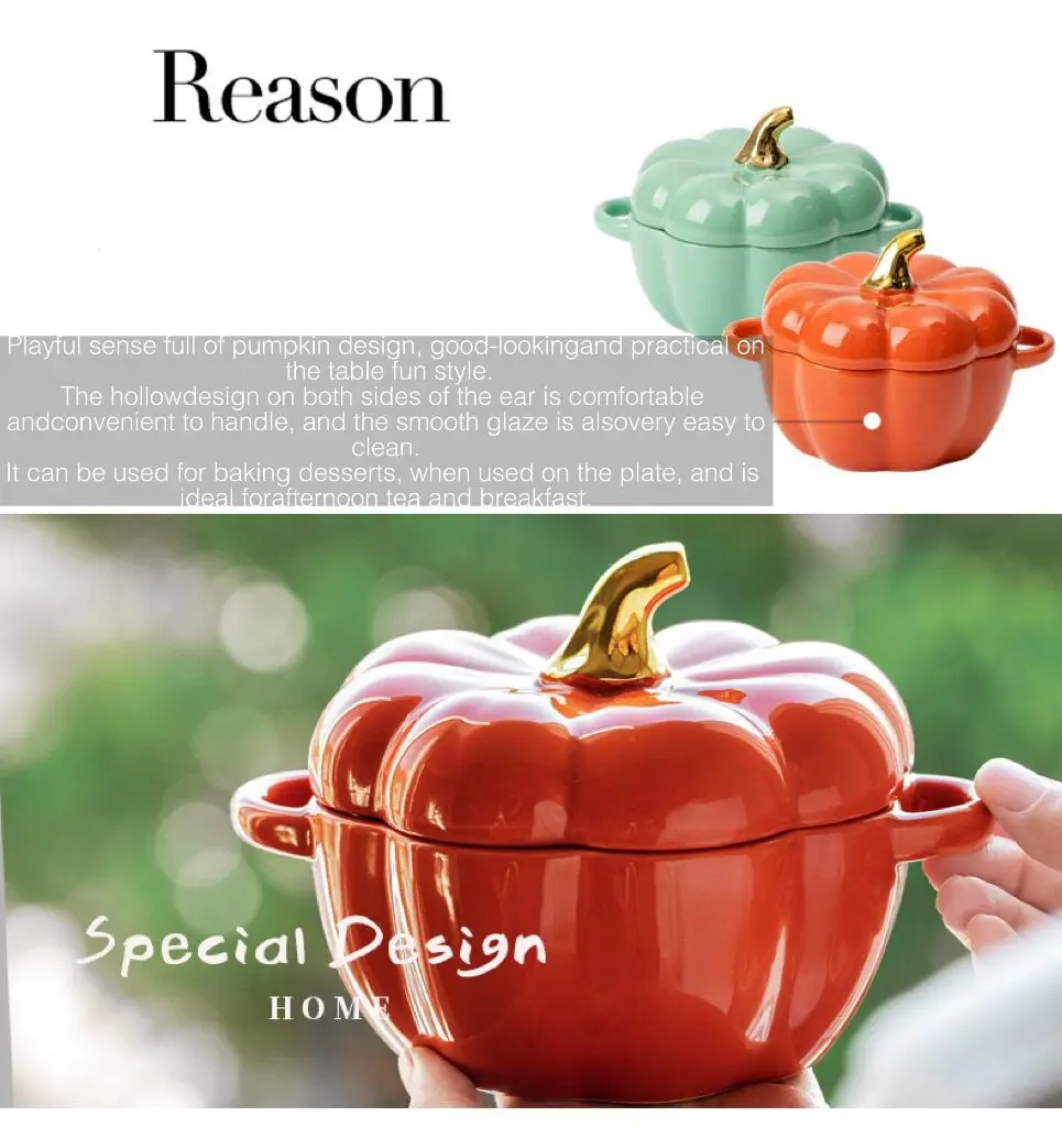 2023 Christmas exquisite and fashionable festival ceramic porcelain colorful pumpkin design soup bowl pot for home manufacture