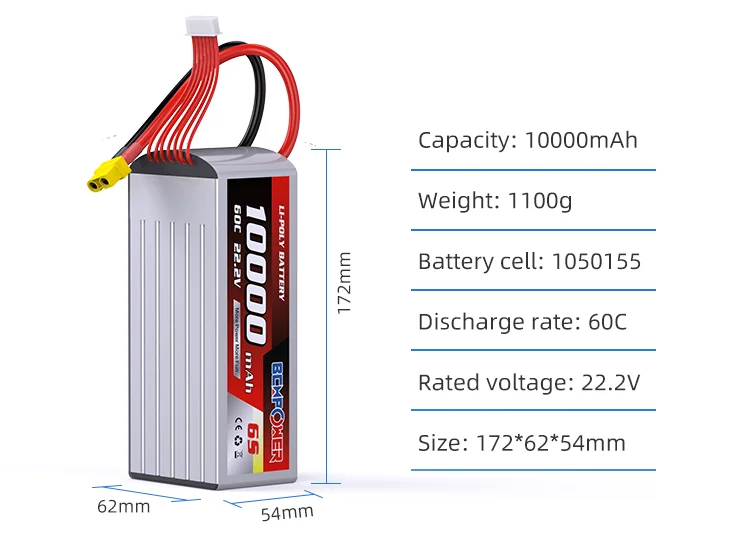 FPV Drone Battery 6500mAh 22.2V 50/100C 6S HV Lipo Battery Pack for FPV RC UAV & Car Fast Delivery Lipo Battery Pack