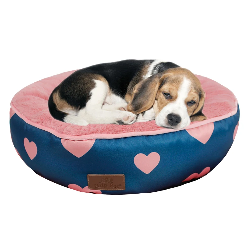 Custom donut wholesale washable plush cat dog sofa bed beds for pets luxury