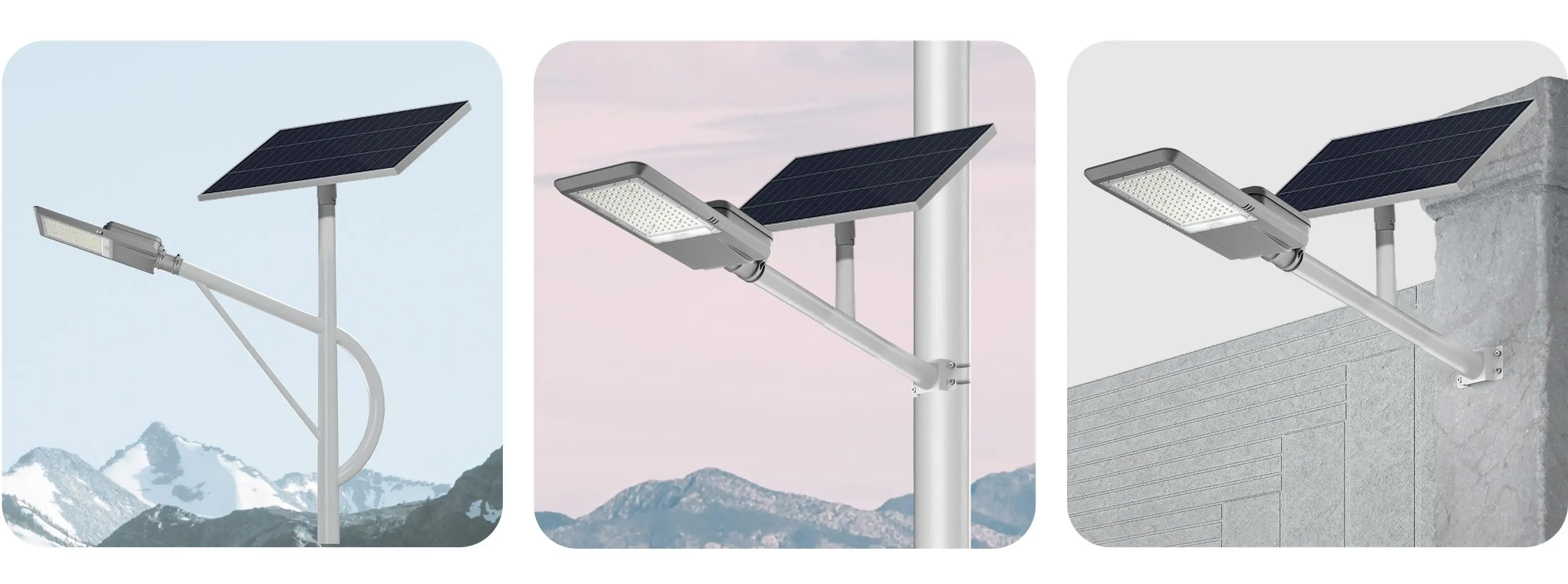 High Power 1000w 1500w Solar Street Lights Aluminum High Bright Rural Lighting Lamp