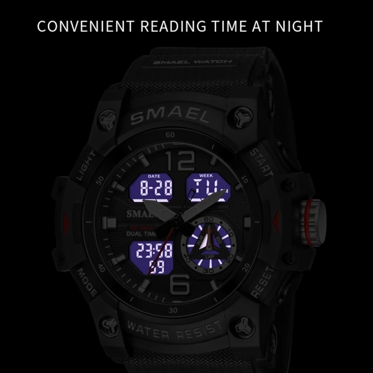 SMAEL Analog Digital Multifunctional Waterproof Watch For Men 8007