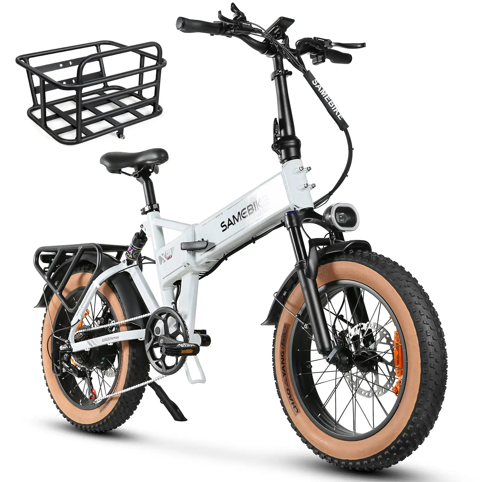 XWLX09-II 1000W Fat Tire Mountain E-Bike with 48v 15ah Battery Dual Suspension