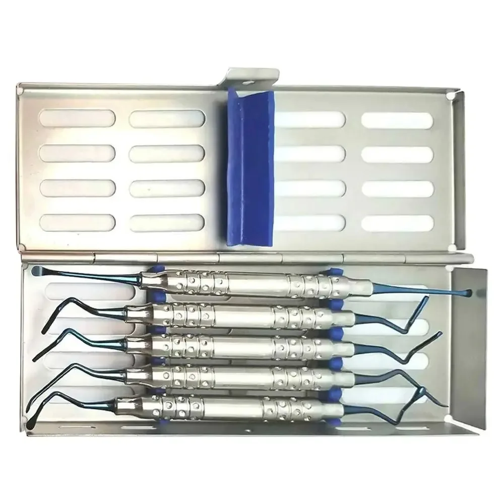 Dental Vista Tunneling Curettes Implantology Titanium Coating Set Of 5 ...