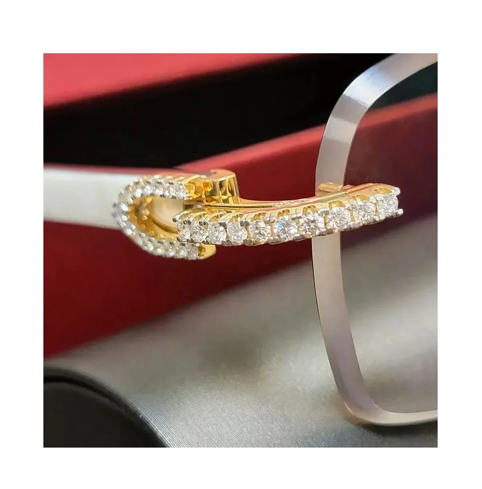 Hip Hop Bust Down Jewelry Moissanite Glasses White Black Shadow Iced