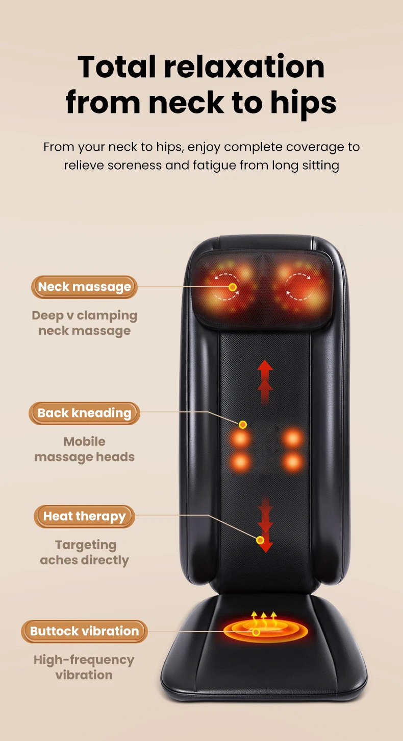 product 3 in 1 back massager shiatsu neck and back massager with soothing heat massage machine-2