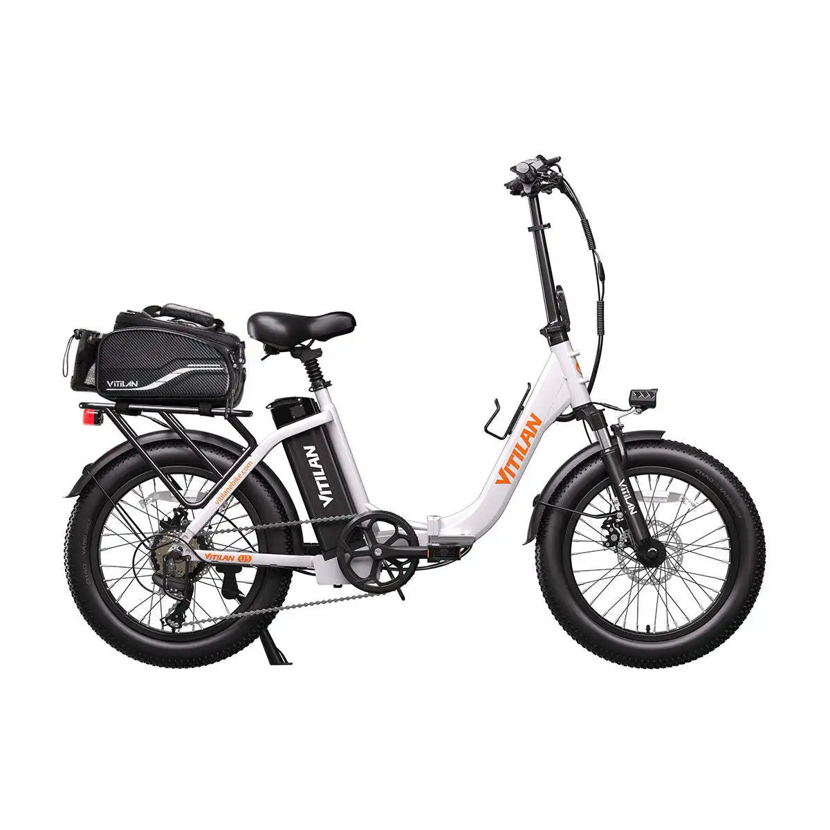 U3 Premium Electric Folding Bike with Full Suspension and Foldable Fat Tire Providing Comfort and Stability