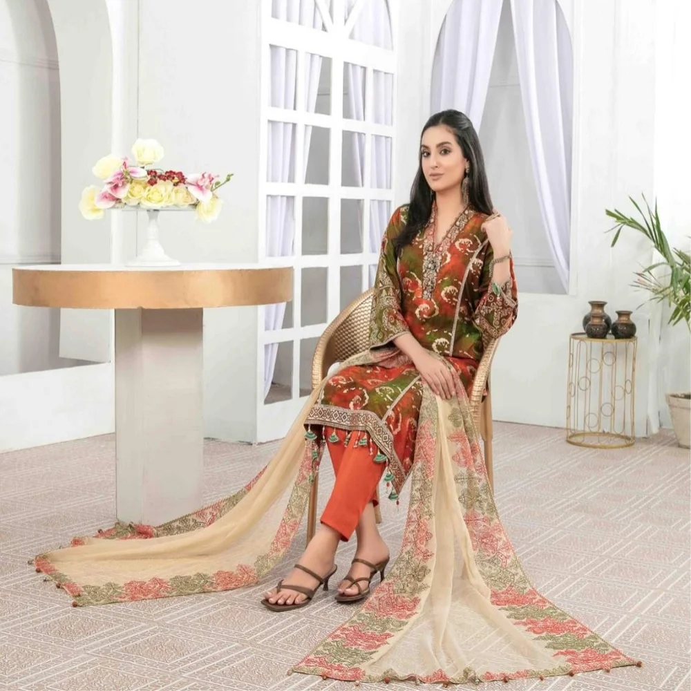 Whole Sale Pakistan And Indian Ladies 3 Piece Lawn Suits By Tawakkal